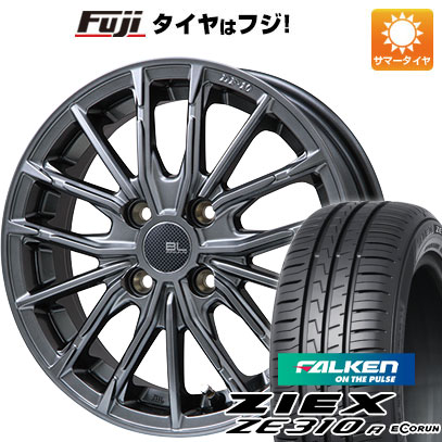 【新品国産車用 4穴100車】 夏タイヤ ホイール4本セット 185/55R15 ファルケン ジークス ZE310R エコラン（限定） BRANDLE-LINE DF-10M ハイパーグレー 15インチ