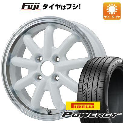 サクラ スペーシアギア ファンクロス 夏タイヤ ホイール4本セット 165/55R15 ピレリ パワジー ストレンジャーKST-9改 ホワイト/リムポリッシュ 15インチ