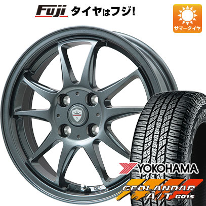 【新品 軽自動車】N BOX タント ワゴンR 夏タイヤ ホイール4本セット 155/65R14 ヨコハマ ジオランダー A/T G015 RBL ブランドル KF28 14インチ :fuji 21721 139048 33491 33491:フジ スペシャルセレクション