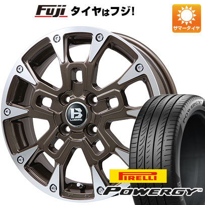 【新品 軽自動車】N-BOX タント ワゴンR 夏タイヤ ホイール4本セット 165/55R15 ピレリ パワジー ビッグウエイ B-LUGNAS BRD(ブロンズポリッシュ) 15インチ