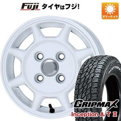 【新品 軽自動車】軽トラ 夏タイヤ ホイール4本セット 145R12C 80/78N グリップマックス インセプション A/TII RWL(限定) エンケイ SAMシリーズ タフ 12インチ