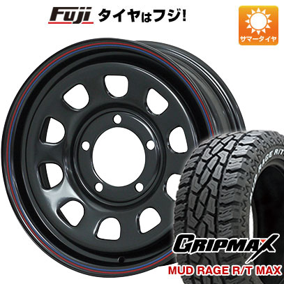 【新品】ジムニーシエラ 夏タイヤ ホイール4本セット 215/70R16 グリップマックス マッドレイジR/T MAX RWL(限定) モリタ デイトナズ ブラック 16インチ :fuji 16701 148380 33238 33238:フジ スペシャルセレクション