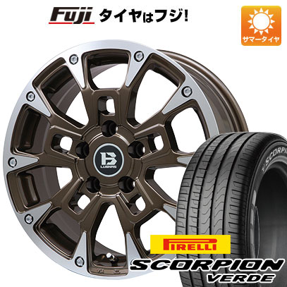 【新品国産5穴114.3車】 夏タイヤ ホイール４本セット 215/70R16 ピレリ スコーピオン ヴェルデ ビッグウエイ B LUGNAS BRD(ブロンズポリッシュ) 16インチ :fuji 1581 146654 15757 15757:フジ スペシャルセレクション