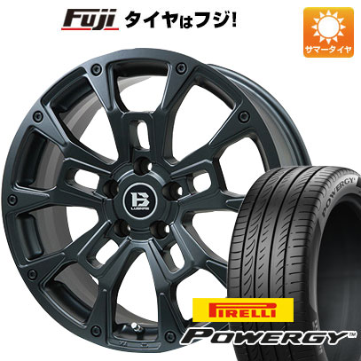 【新品国産5穴114.3車】 夏タイヤ ホイール４本セット 225/60R17 ピレリ パワジー ビッグウエイ B LUGNAS BRD(マットブラック) 17インチ :fuji 1845 146655 36987 36987:フジ スペシャルセレクション