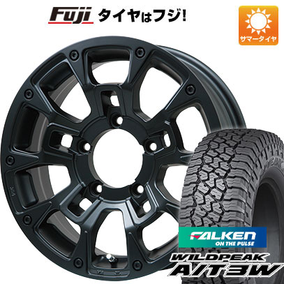 【新品】ジムニー 夏タイヤ ホイール4本セット 175/80R16 ファルケン ワイルドピーク A/T3W ビッグウエイ B LUGNAS BRD(マットブラック) 16インチ :fuji 16701 146651 33754 33754:フジ スペシャルセレクション