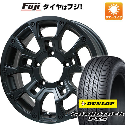 【新品】ジムニー 夏タイヤ ホイール4本セット 175/80R16 ダンロップ グラントレック PT5 ビッグウエイ B LUGNAS BRD(マットブラック) 16インチ :fuji 16701 146651 40811 40811:フジ スペシャルセレクション