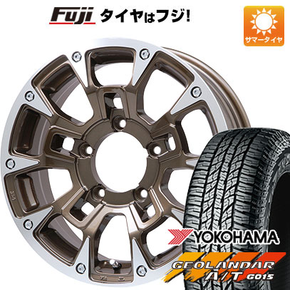 【新品】ジムニー 夏タイヤ ホイール4本セット 185/85R16 ヨコハマ ジオランダー A/T G015 WL/RBL ビッグウエイ B LUGNAS BRD(ブロンズポリッシュ) 16インチ :fuji 16701 146650 37521 37521:フジ スペシャルセレクション