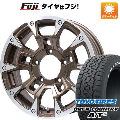 【新品】ジムニー 夏タイヤ ホイール4本セット 175/80R16 トーヨー オープンカントリー A/T III RBL ビッグウエイ B LUGNAS BRD(ブロンズポリッシュ) 16インチ :fuji 16701 146650 38629 38629:フジ スペシャルセレクション