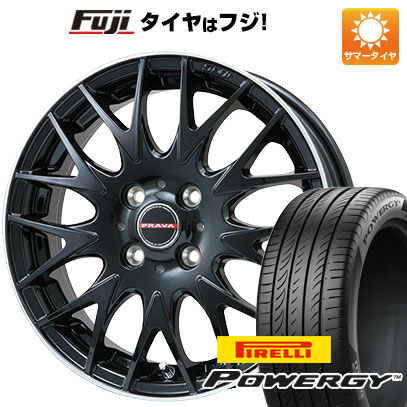 【新品国産5穴114.3車】 夏タイヤ ホイール４本セット 205/65R15 ピレリ パワジー ビッグウエイ LEYSEEN プラバ9MJrII グロスブラック/リムポリッシュ 15インチ :fuji 1981 147117 37004 37004:フジ スペシャルセレクション