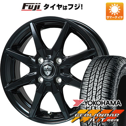 【新品 軽自動車】N BOX タント スペーシア サマータイヤ ホイール4本セット 155/65R14 ヨコハマ ジオランダー A/T G015 RBL ブランドル CJ28B 14インチ :fuji 21721 149840 33491 33491:フジ スペシャルセレクション