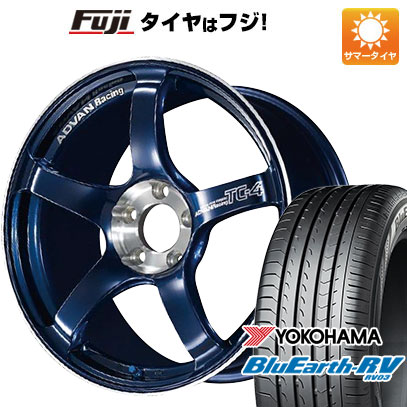 パンク保証付き 新品国産車用 5穴114.3車 夏タイヤ ホイール４本セット 215/50R17 ヨコハマ ブルーアース RV-03 ヨコハマ アドバンレーシング TC4 SE 17インチ