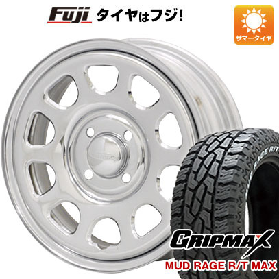 【新品】ジムニー 夏タイヤ ホイール４本セット 185/85R16 グリップマックス マッドレイジR/T MAX RWL(限定) モリタ デイトナズ G2 クローム 16インチ :fuji 16701 154446 32789 32789:フジ スペシャルセレクション