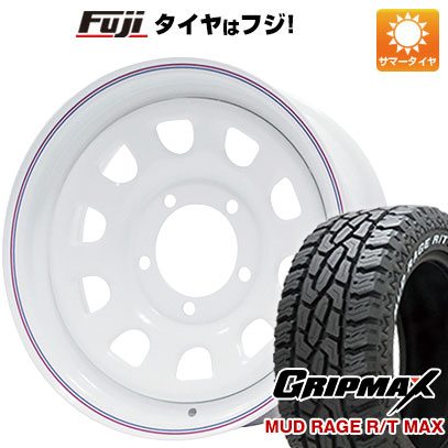 【新品】ジムニーシエラ 夏タイヤ ホイール４本セット 215/70R16 グリップマックス マッドレイジR/T MAX RWL(限定) モリタ デイトナズ ホワイト 16インチ :fuji 16701 148378 33238 33238:フジ スペシャルセレクション