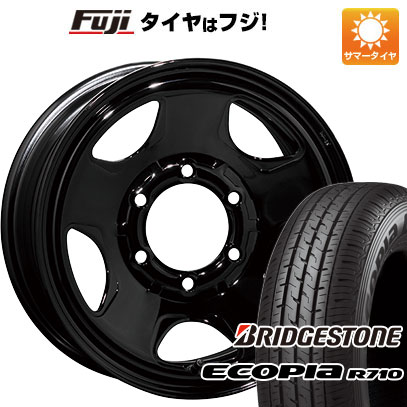 【新品】ハイエース200系 夏タイヤ ホイール4本セット 195/80R15 107/105N ブリヂストン エコピア R710 トピー スチールホイル S54A 15インチ｜fujidesignfurniture