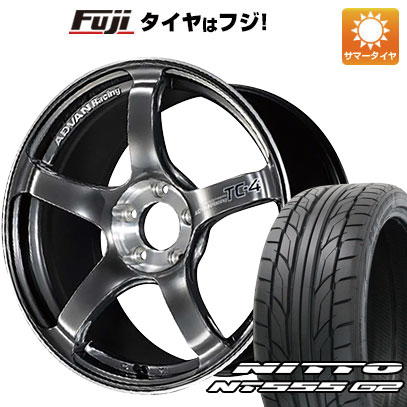 【パンク保証付き】【新品国産車用 5穴114.3車】 夏タイヤ ホイール４本セット 225/45R18 ニットー NT555 G2 ヨコハマ アドバンレーシング TC4 SE 18インチ