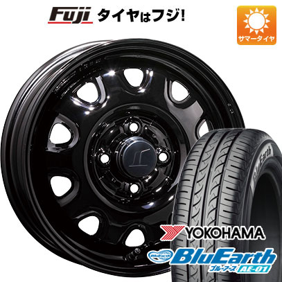 【新品 軽自動車】 夏タイヤ ホイール４本セット 165/55R14 ヨコハマ ブルーアース AE-01 トピー スチールホイル M73 14インチ