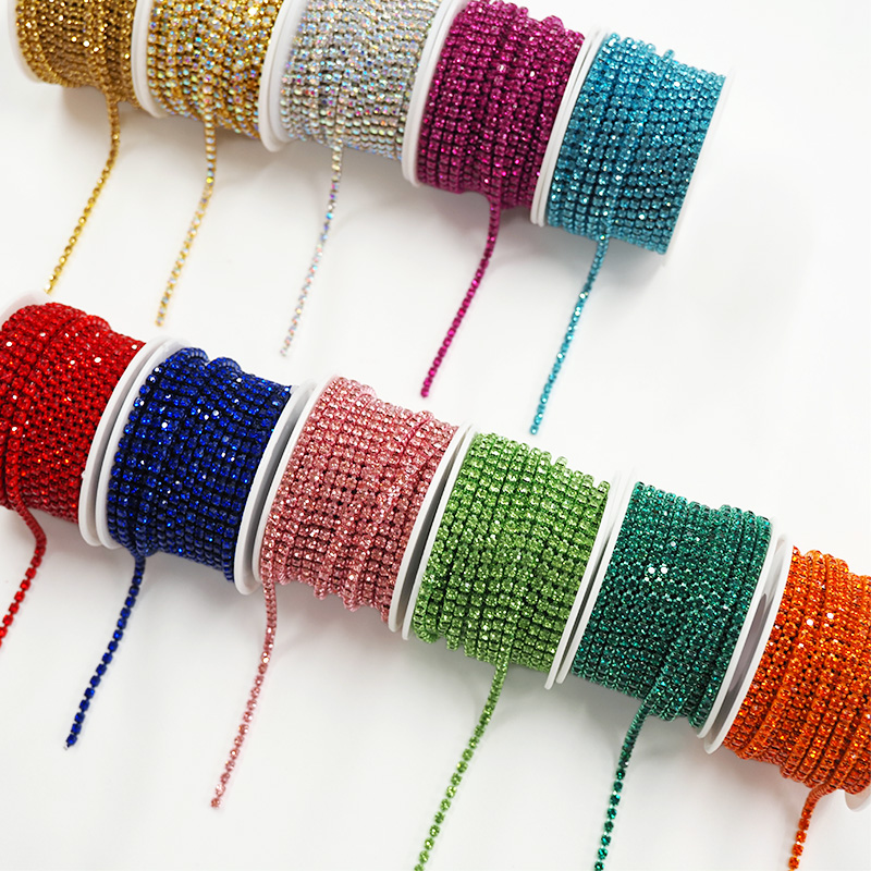 SS12ラインストーンチェーン(全11色) 数量「5」から 10cm単位販売