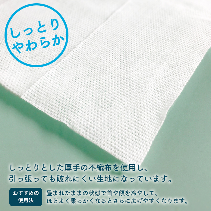 使い捨て 紙おしぼり 極冷アイスおしぼり 100本 ミント アロマおしぼり 日本製 大判 不織布 冷凍できる 冷おしぼり 業務用 送料無料｜fujinamisquare｜04