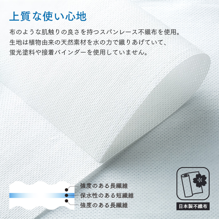 化粧品基準 FSX 使い捨て 紙おしぼり AIRY エアリー BLUE/GRAY VB COSME 100本 大判 厚手 高級感 おしゃれ 業務用 送料無料 | FSX | 04