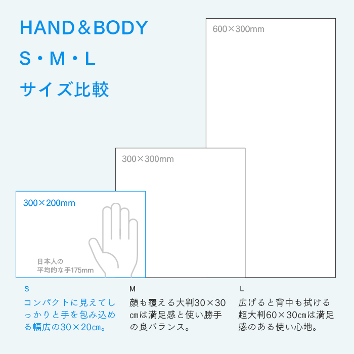 紙おしぼり ハンドアンドボディ S (HAND&BODY S)