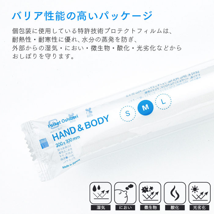 紙おしぼり ハンドアンドボディ M (HAND&BODY M)