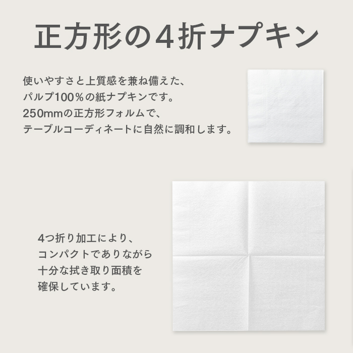 紙ナプキン(ペーパーナプキン) 四つ折ナプキン 125枚×8袋(1000枚) 業務