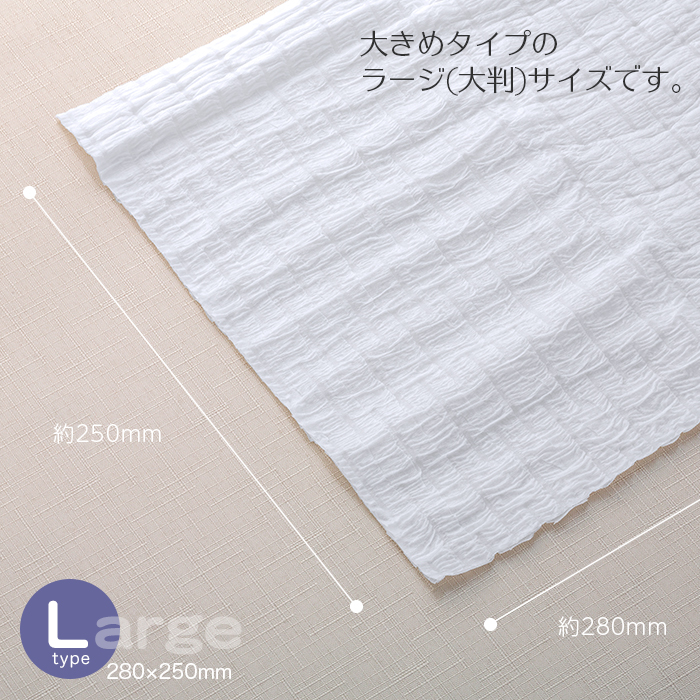 紙おしぼり 丸型 クリール Lタイプ 800本 1ケース(100本×8パック) 業務用 送料無料｜fujinamisquare｜03