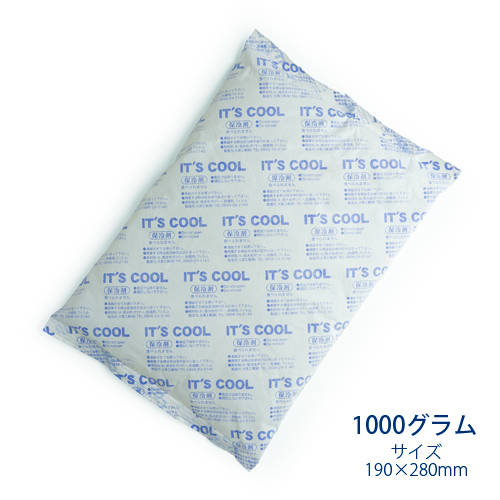 保冷剤 1000グラム It's Cool(イッツクール) I-1000F 不織布 1ケース(16入) 業務用