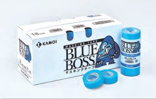 BLUE BOSS　マスキングテープ 9mm×18m 大箱 1箱（1200巻）（小箱×10箱入）（カモ井加工紙）