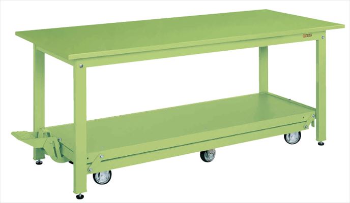 軽量作業台KKタイプ(ペダル昇降移動式・6輪車) KK-157Q6S 【お届け先が法人か個人事業主様限定・キャンセル不可】※一部地域「送料別」