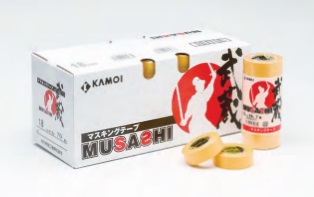 カモ井マスキングテープ武蔵24㎜４箱 カモ井 武蔵 マスキングテープ 24mm×18m 大箱 1箱（500巻）（小