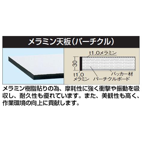 サカエ 実験用中量作業台（メラミン天板）　CHM-1575W　【お届け先が法人様か個人事業主様限定・キャンセル不可】｜fujino-netshop｜02