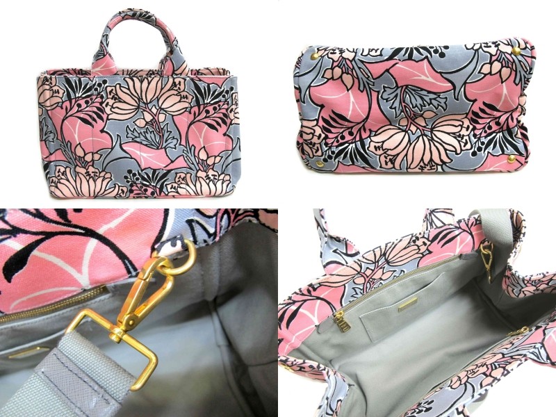 （未使用品） プラダ PRADA  2way カナパ トート バッグ GM ショルダー  キャンバス 花 フラワー ピンク系 ストラップ カード B2642B 8087 楽天市場】【未使用品】 プラダ PRADA 2way カナパ トート バッグ GM