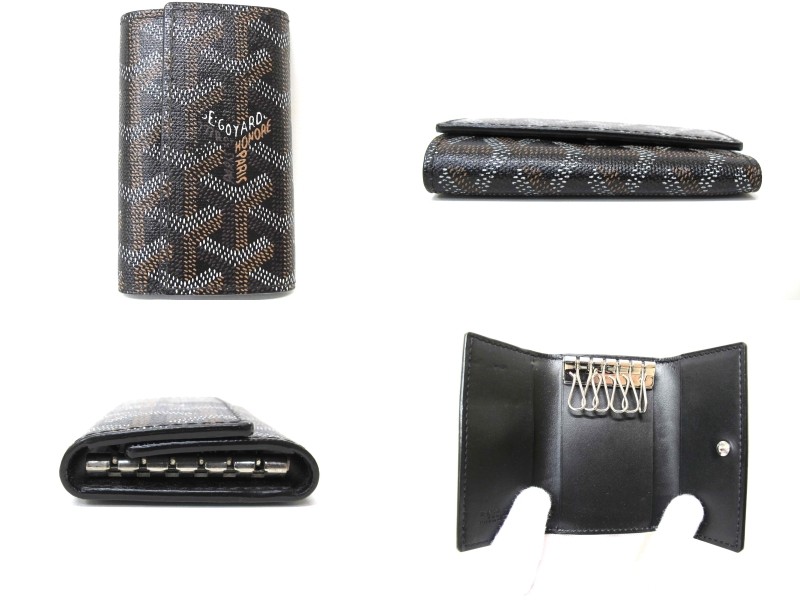 新品）ゴヤール GOYARD 6連 キーケース 箱付 黒 茶 系 APM118-01 8238
