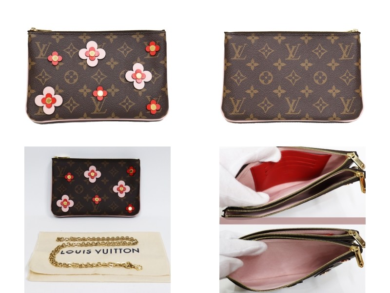国内発送ヴィトンジップ ポシェット 限定品 ブルーミング LOUIS VUITTON ルイ ヴィトン ブルーミング フラワー ポシェット