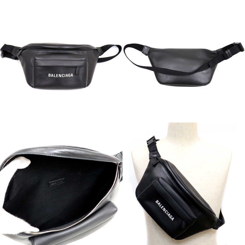【極美品】バレンシアガ エブリデイ ボディバッグ レザー ブラック 付属品完備 BALENCIAGA バレンシアガ エブリデイ ベルトバッグ ブラック ウエスト