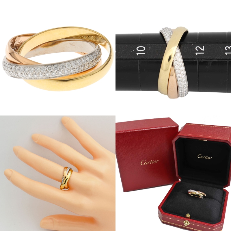 TRINITY（Cartier） （美品）カルティエ CARTIER トリニティ パヴェ 3