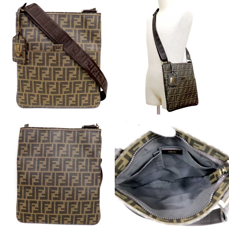 FENDI（フェンディ） 斜め掛け ショルダー バッグ 7VA207 ズッカ柄 PVC