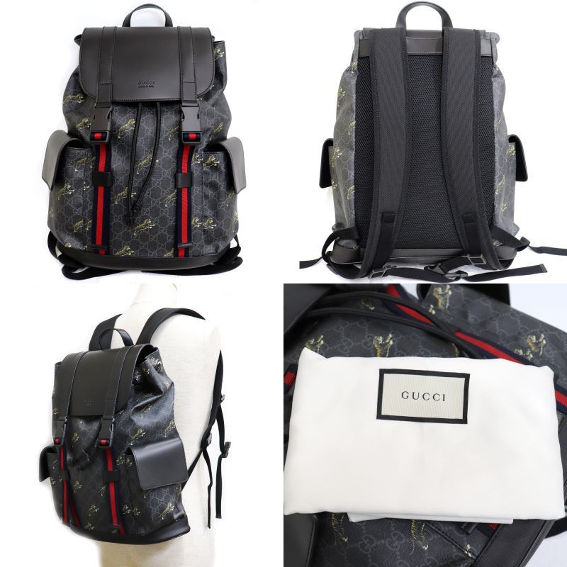 【売り尽くし】グッチGUCCI タイガーバックパックGGスプリームレザーリュック 売り尽くし】グッチGUCCI タイガーバックパックGGスプリーム