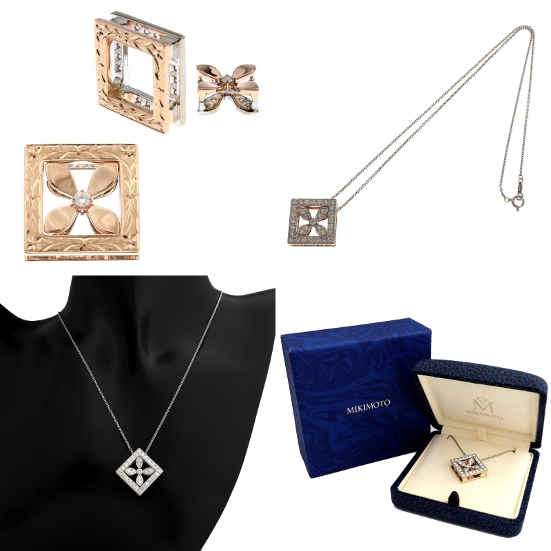 新品仕上げ済）ミキモト MIKIMOTO リバーシブル 2way ダイヤ