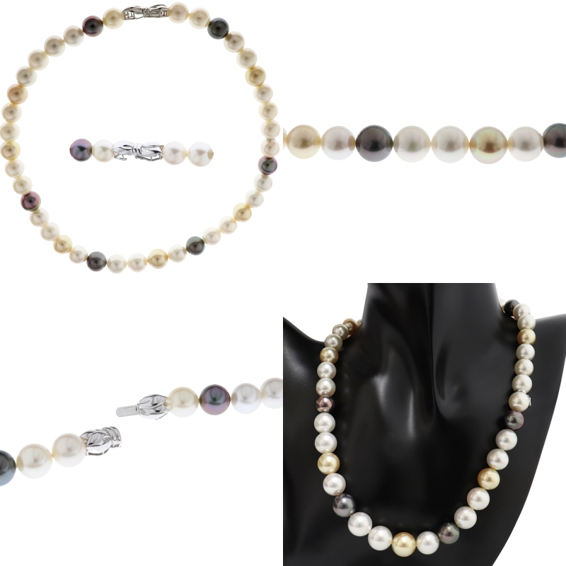 MIKIMOTO（ミキモト） (美品)ミキモト マルチカラー パール ネックレス