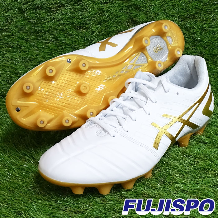 アシックス DSライト NARROW asics 【サッカー・フットサル】 シューズ サッカースパイク DS LIGHT ホワイト×リッチゴールド  (1103A070-122)