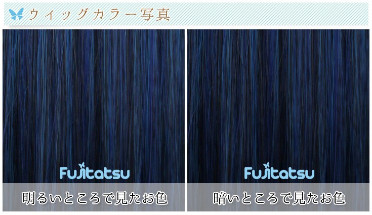 10/31まで！SALE/返品交換不可】ウィッグ セミロング ウイッグ コスプレ かつら ミディアム ネイビーブルー OW-038  :MD40-OW-038:ファッションウィッグ・エクステ TefuRe - 通販 - Yahoo!ショッピング