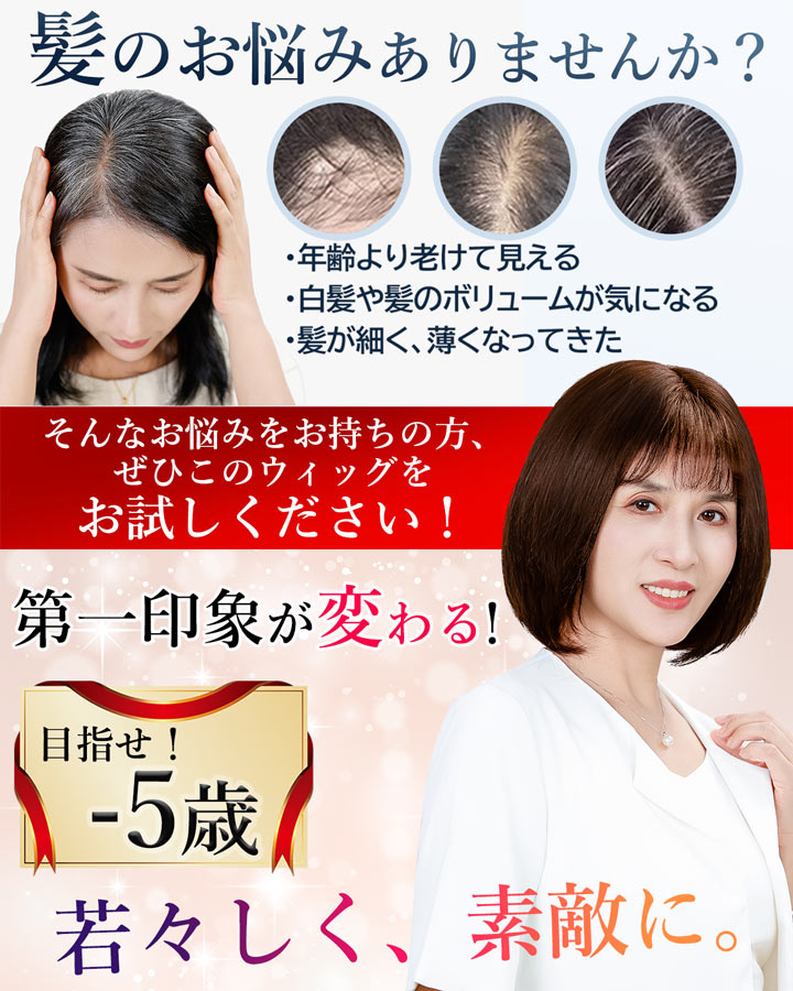 楽天市場】医療用ウィッグ 人毛100% フルウィッグ 自然 医療用