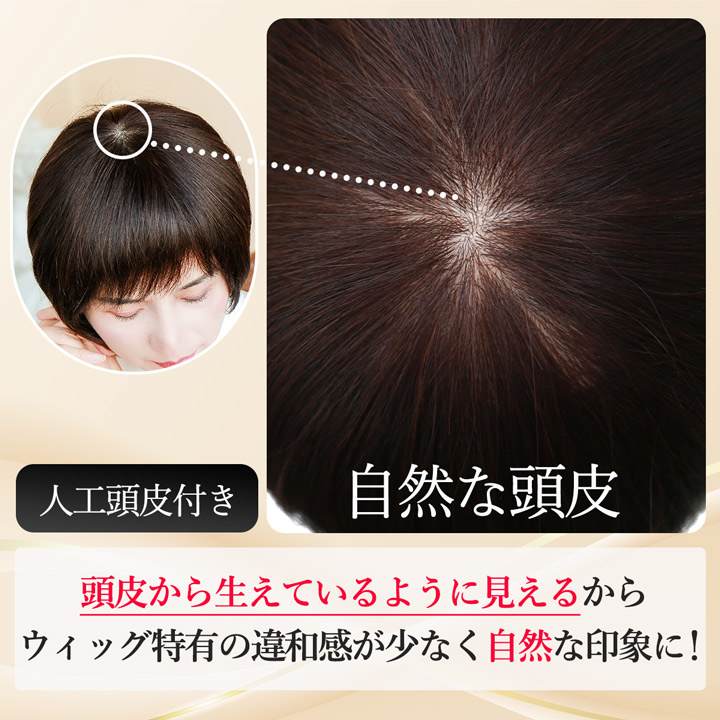 【売切セール 返品交換不可】 ウィッグ 自然 人毛 100% フルウィッグ 手植え 茶髪 白髪隠し白髪 医療用 かつら 耐熱 【まるみ小顔ショート】 | TefuRe | 10