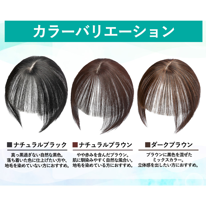 TefuRe（テフリ） 【人工頭皮付き】人毛ミックス マジックヘアピース