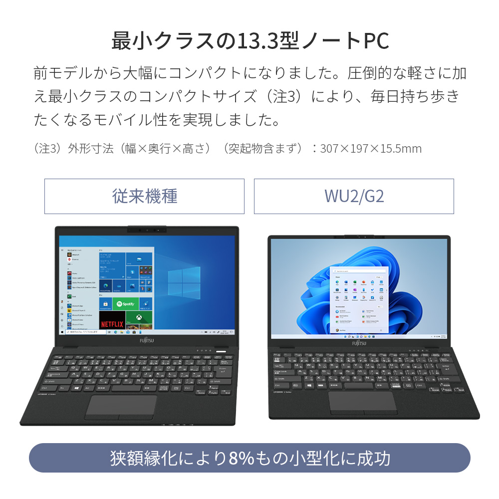 ノートパソコン 新品 富士通 LIFEBOOK UH WU2/G2 13.3型 Windows11