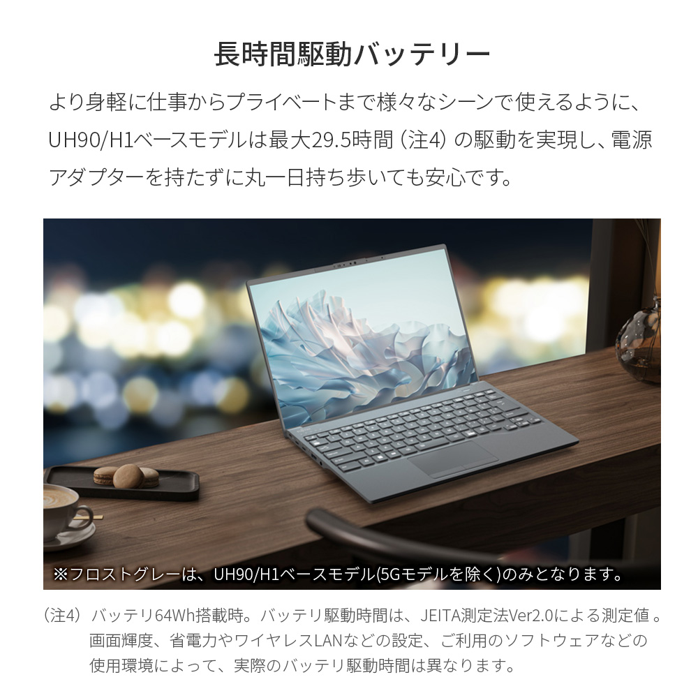 ノートパソコン 新品 富士通 LIFEBOOK UH WU2/H1 【5G/LTE対応】 14.0