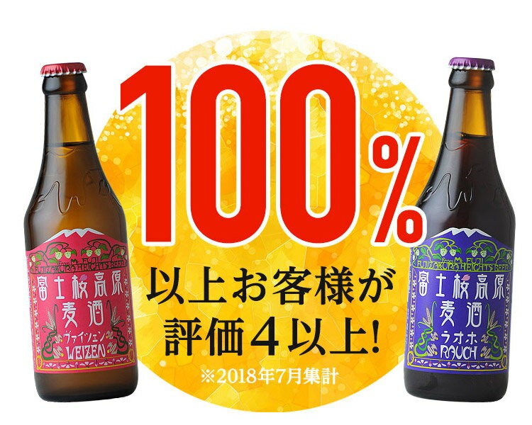 クラフトビール「富士桜高原麦酒グルメ大盛り4本セット」 地ビール飲み 
