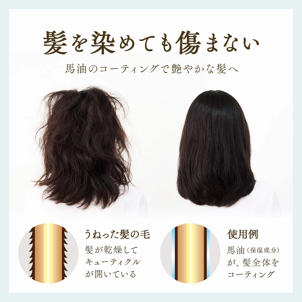 アイメディア 馬油ヘアカラートリートメント 180g 白髪染め 国産馬油